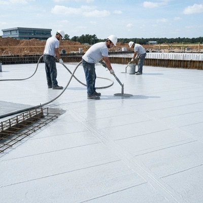 Waterproofing application in a construction project