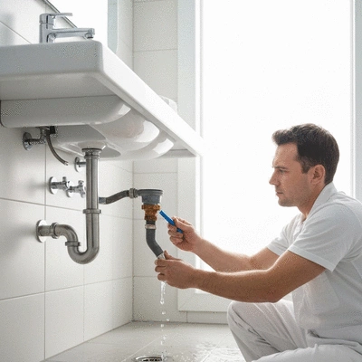Bathroom leak repair process